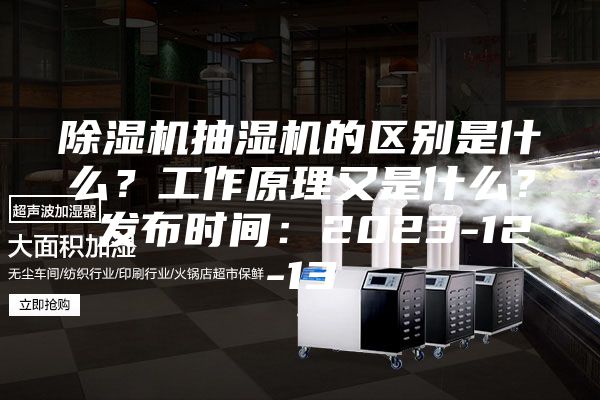 除濕機抽濕機的區別是什么？工作原理又是什么？ 發布時間：2023-12-13