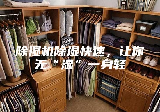 除濕機除濕快速，讓你無“濕”一身輕